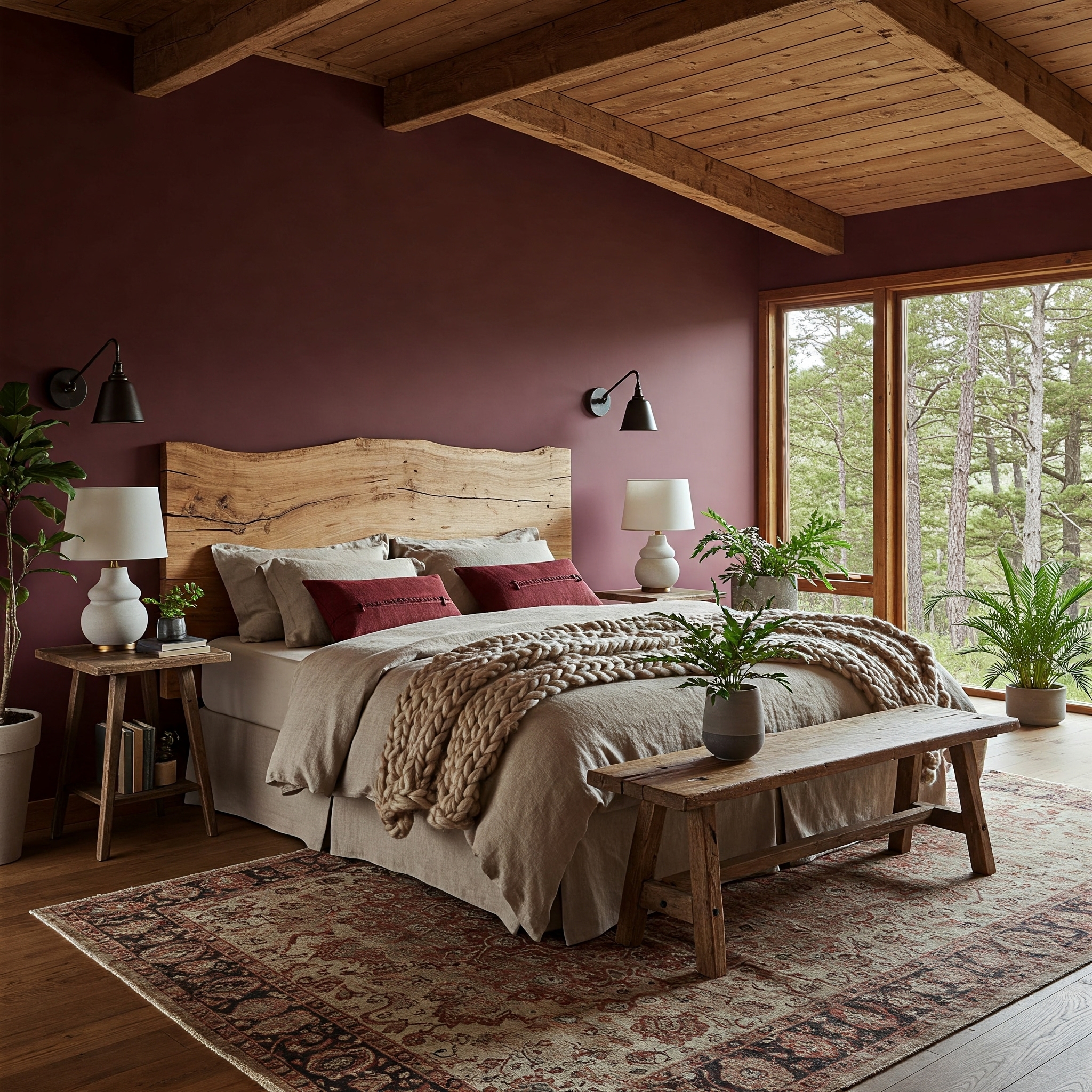 Royal Retreat: 15 Sumptuous Burgundy Bedroom Designs That Exude Elegance