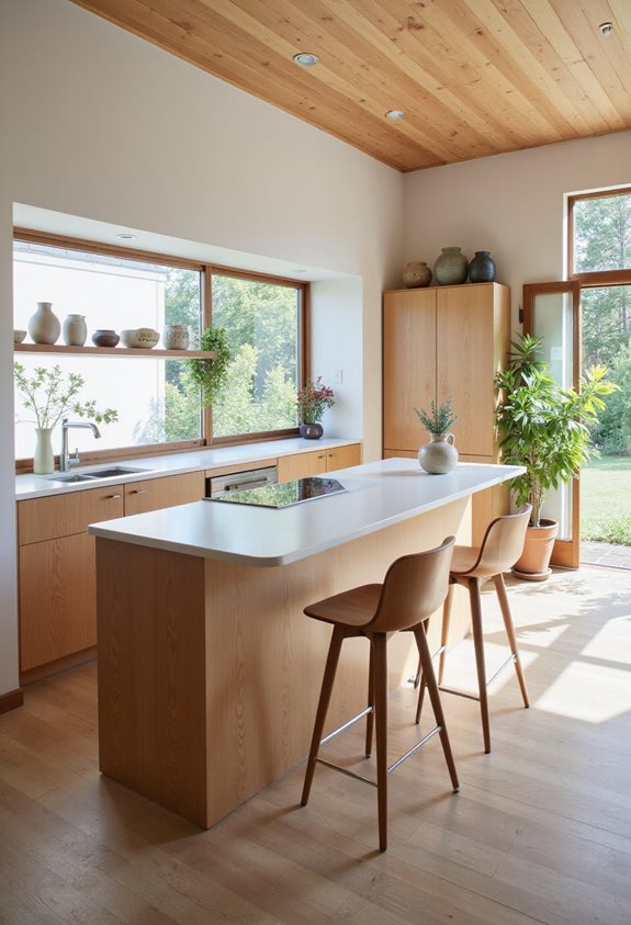 airy japandi kitchen design