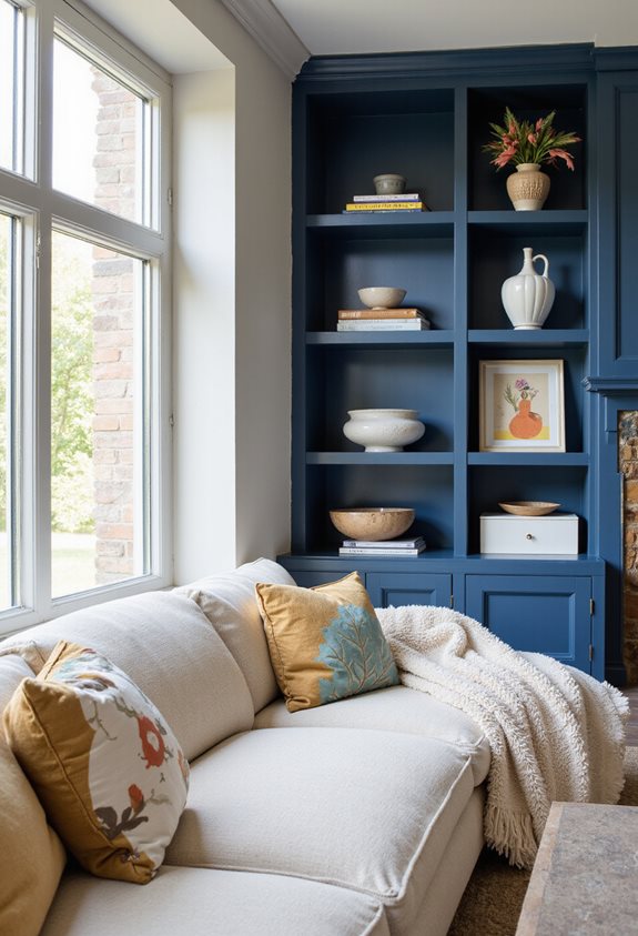 blue backdrops cream accessories