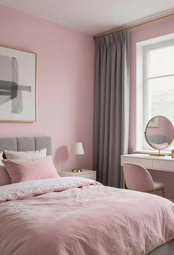 blush pink and gray elegance