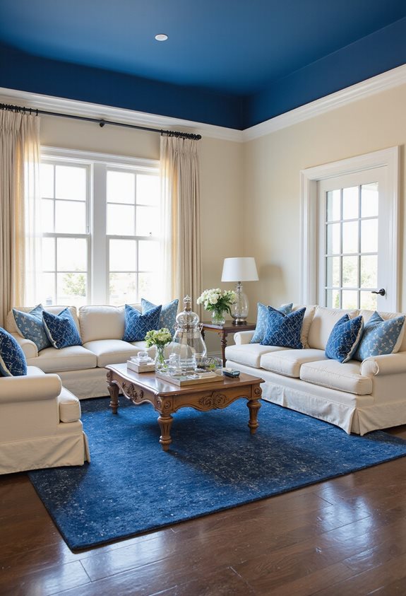 bold blue ceiling delight