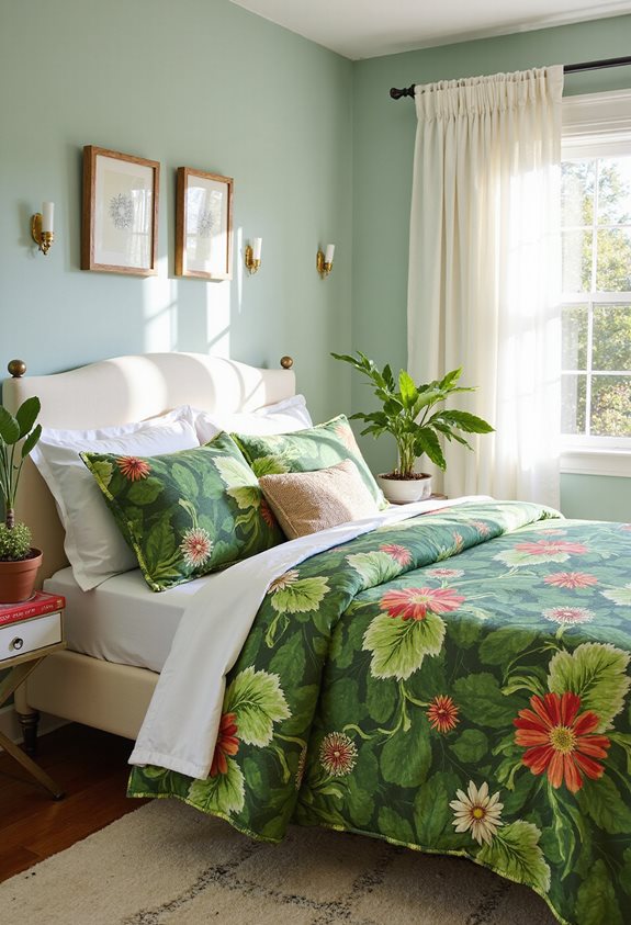 bold botanical bedding ideas