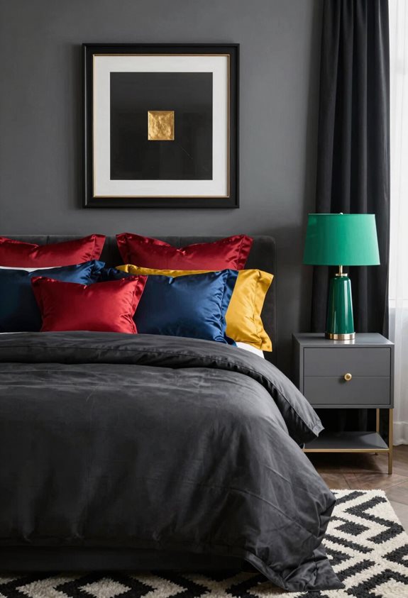 bold color enhances neutrals