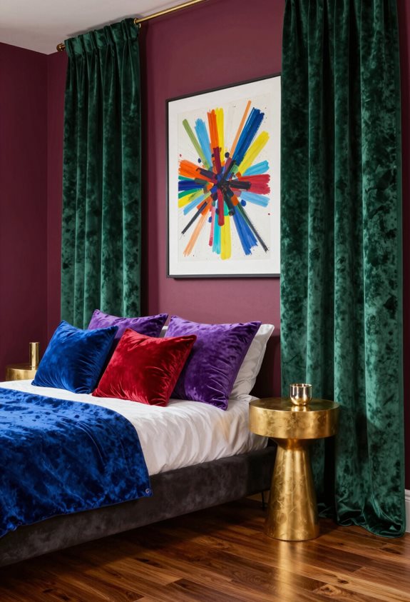 bold jewel tones decor