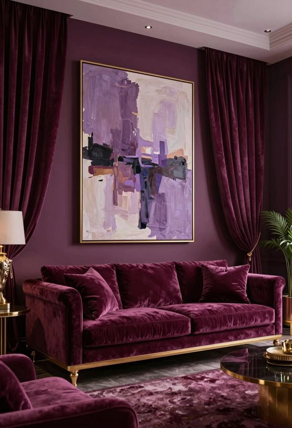 bold plum elegance embraces warmth