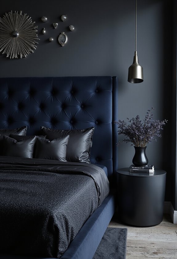 bold textured statement headboard