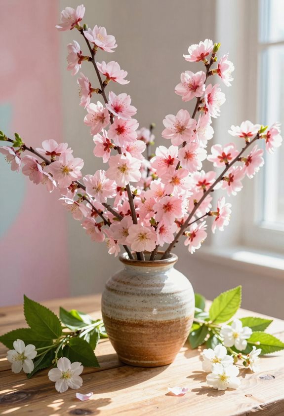 branches and blossoms arrangement