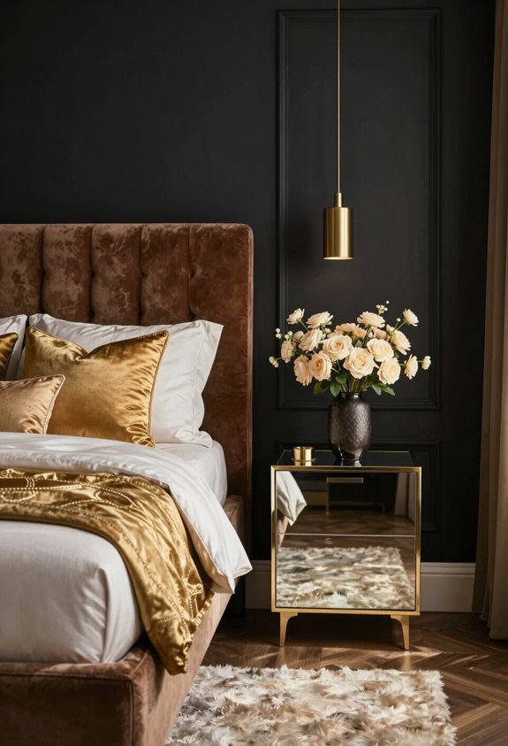 brass and gold accents