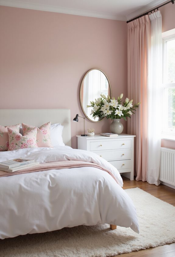 bright pink and white