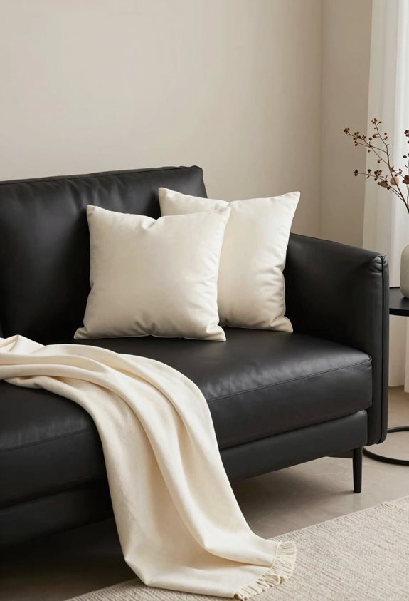 brighten black sofas creatively