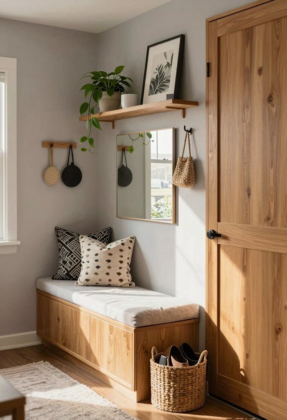 built in storage maximizes organization