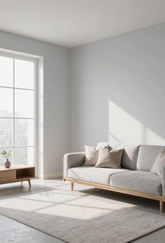 calm minimalist pale gray