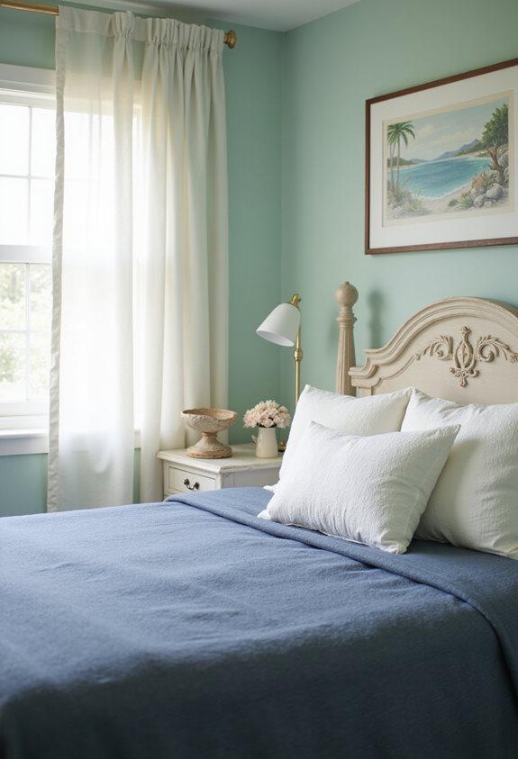 calming coastal color palette