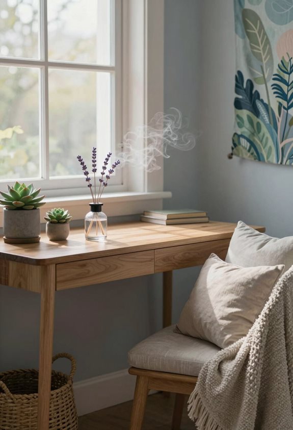 calming workspace nook design