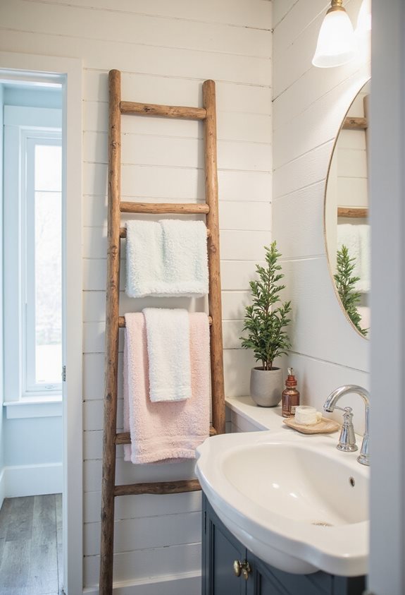 charming towel storage solution