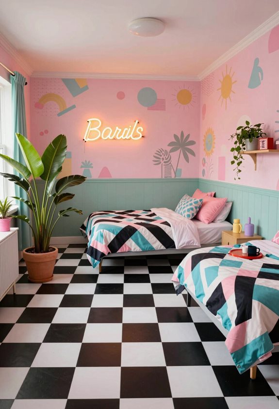 checkerboard patterns for bedroom