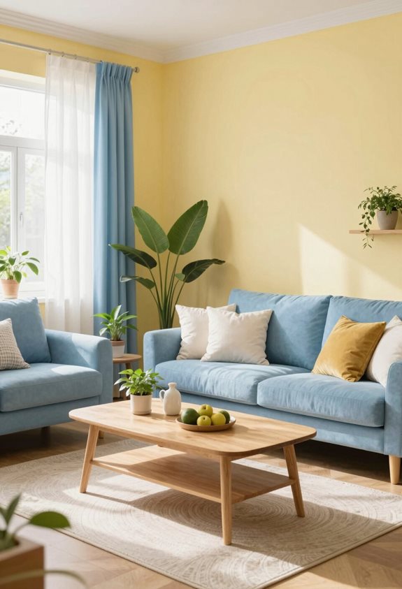 cheerful colors brighten space