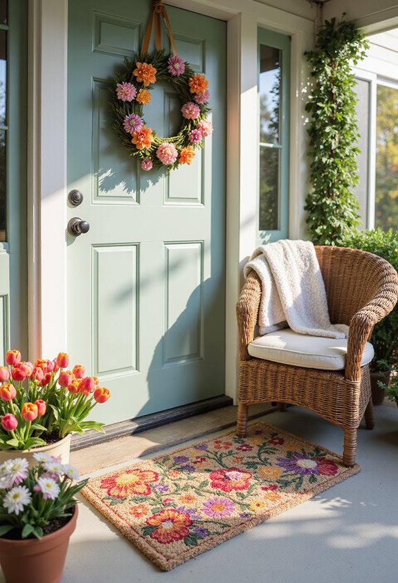 cheerful welcome mat selection