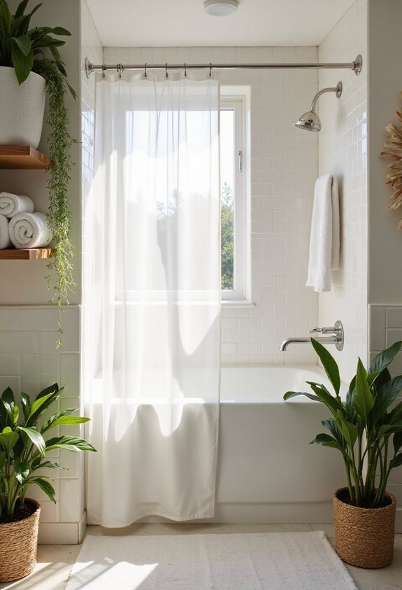 choose clear shower curtain