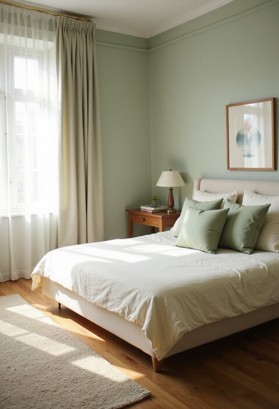 clean tidy serene bedroom