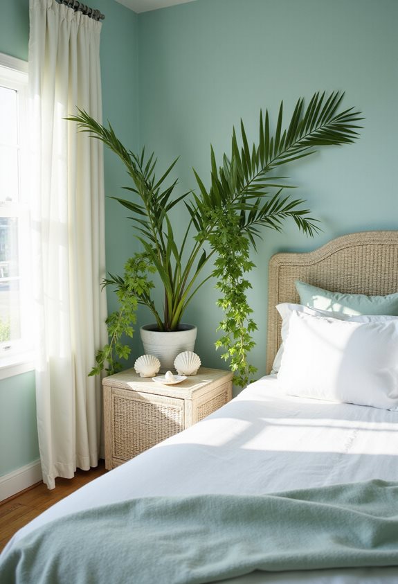 coastal indoor plant decor