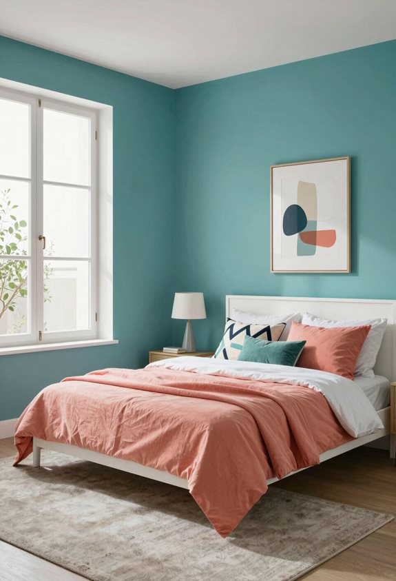 color blocking bedroom walls