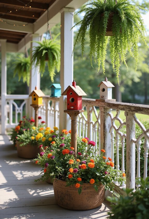 colorful charming porch decor