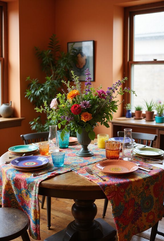 colorful dining table ideas
