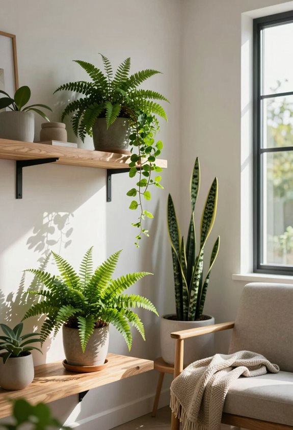 corner plants enhance ambiance