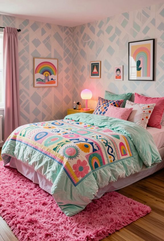 cozy 80s texture layering