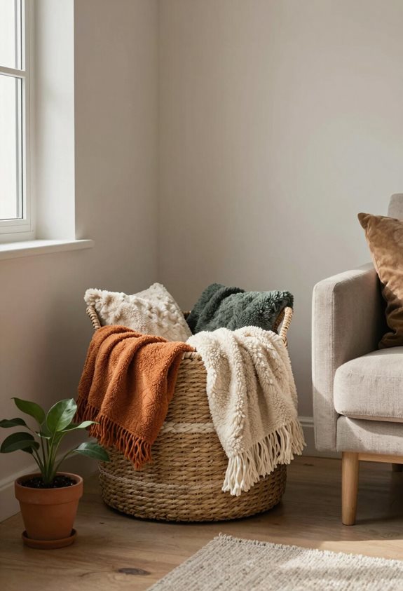 cozy corner blanket storage
