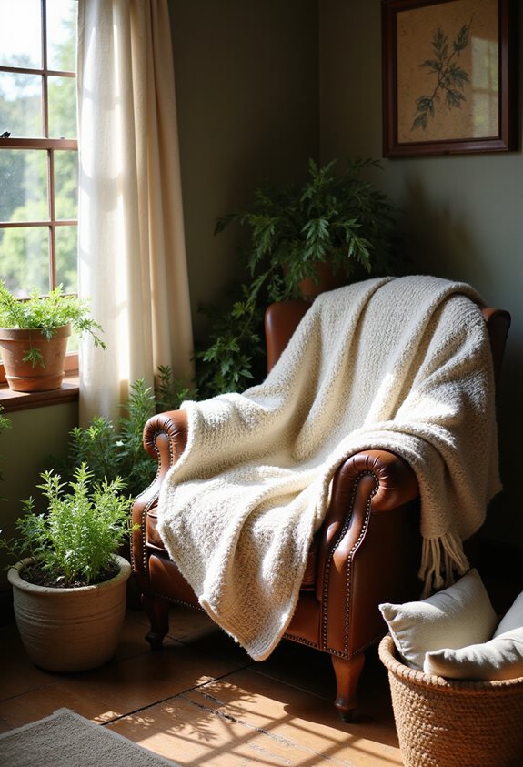 cozy corners with throws