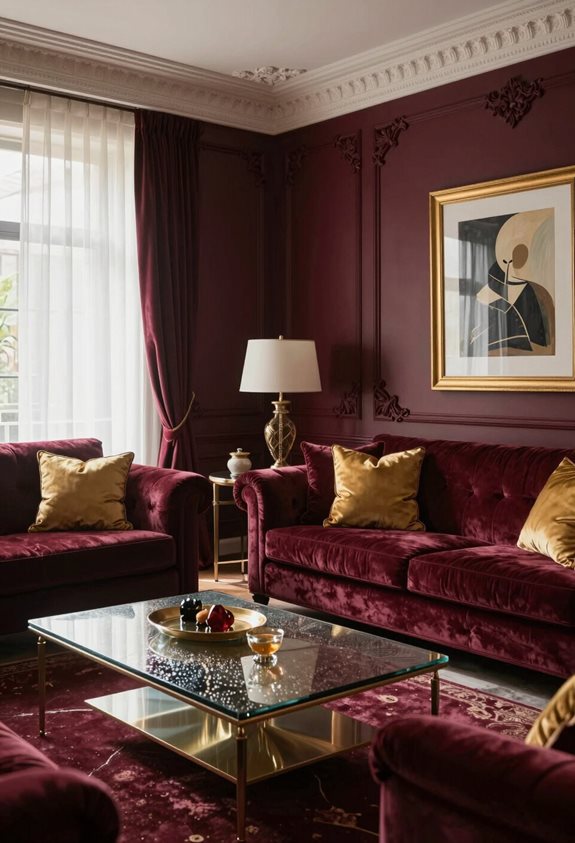 cozy deep burgundy warmth