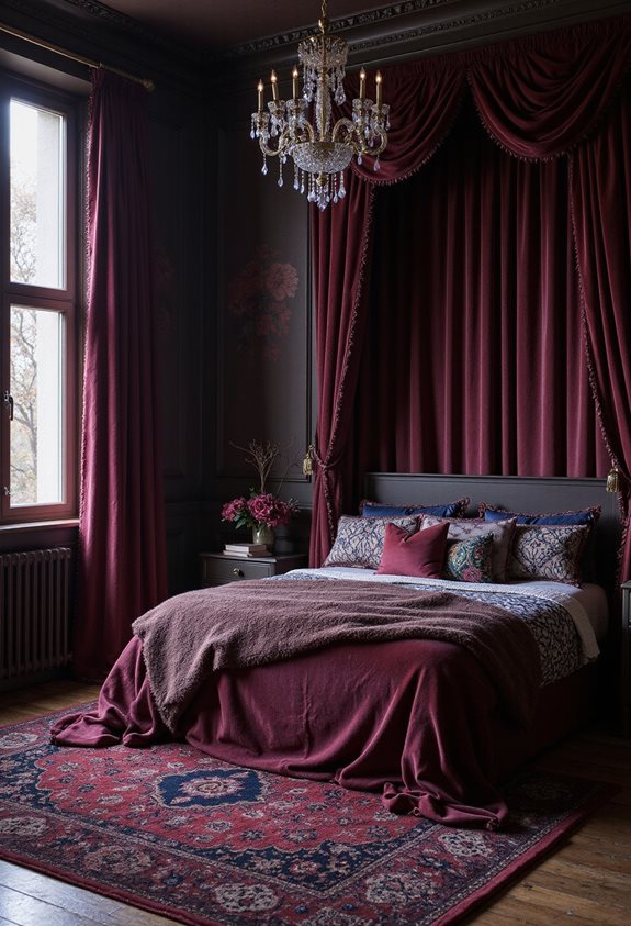 cozy dramatic drapes ambiance