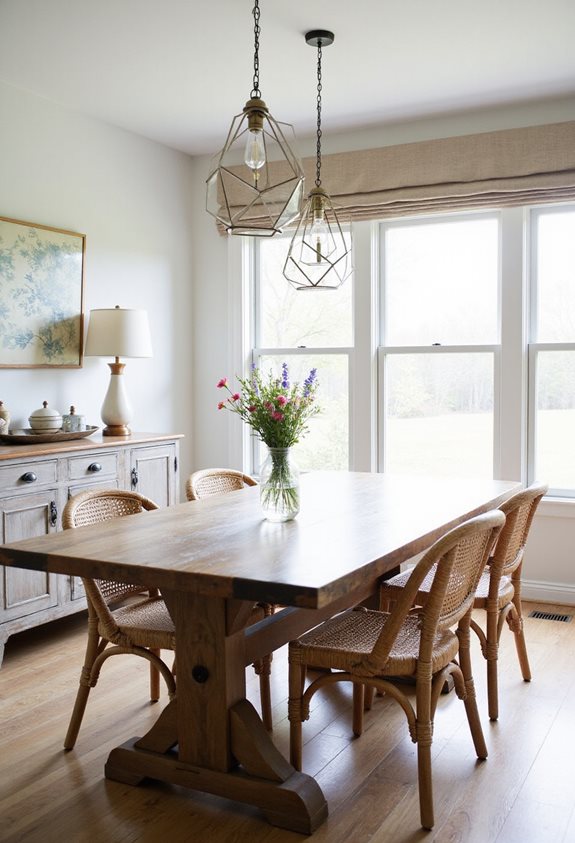 cozy durable farmhouse dining