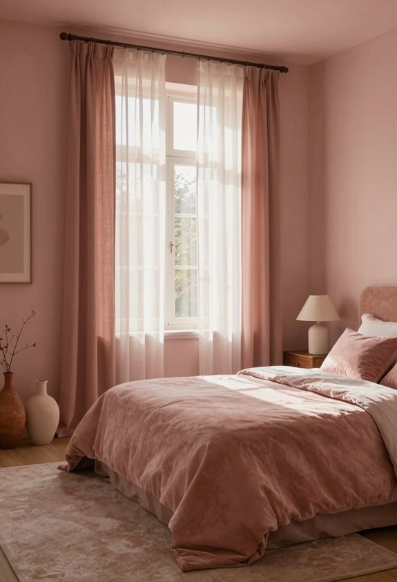 cozy earthy pink ambiance