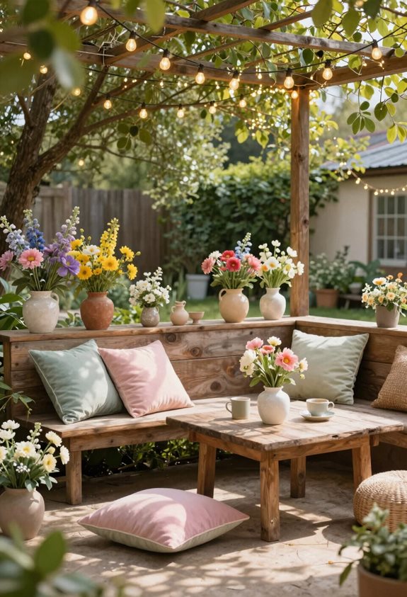 cozy fairyland with string lights