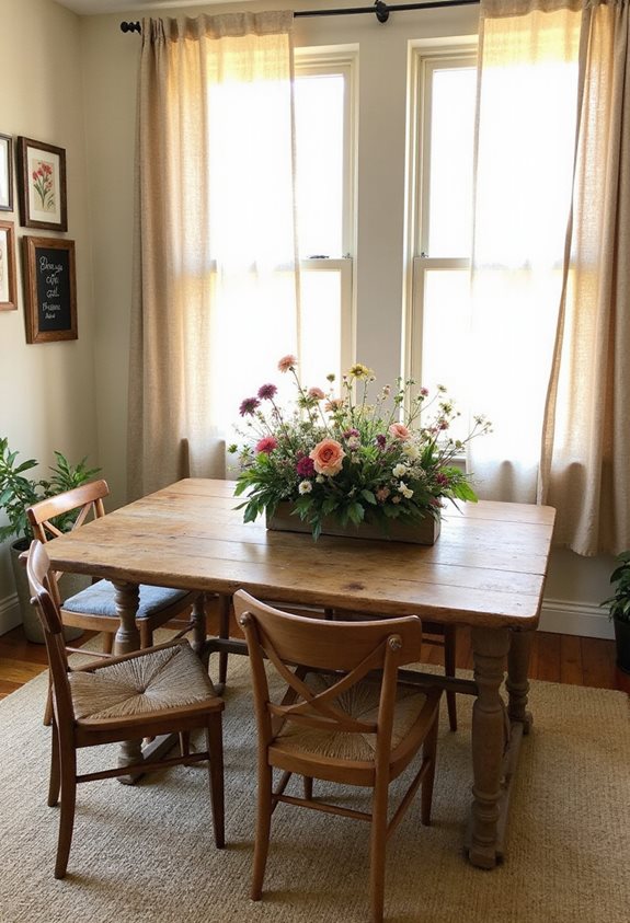 cozy farmhouse dining nook