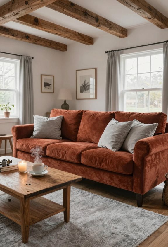 cozy fireplace light grey