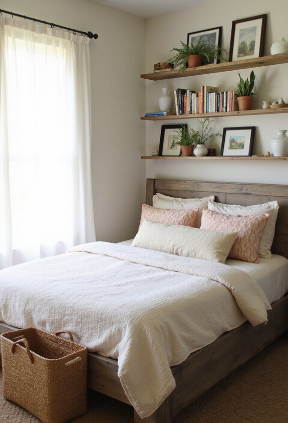 cozy personal shelving display