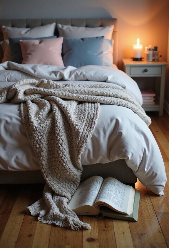 cozy pillows and blankets