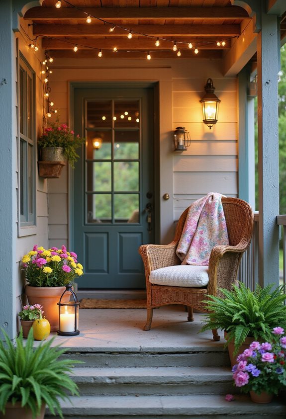 cozy porch evening glow