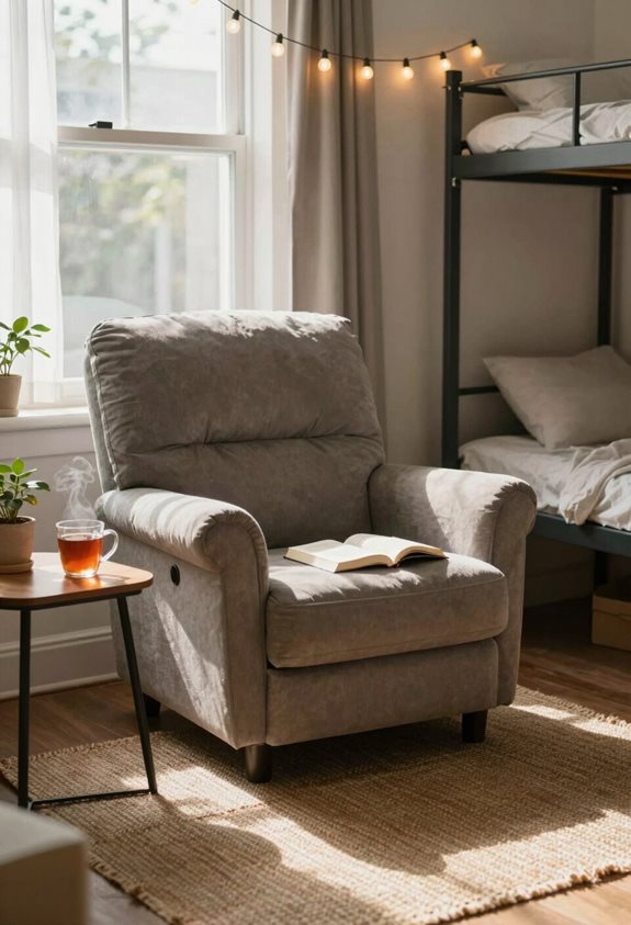 cozy reading nook setup