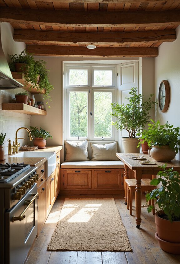 cozy rustic kitchen accents