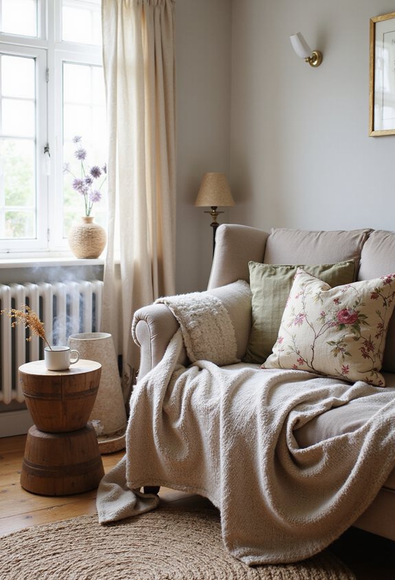 cozy textiles for comfort