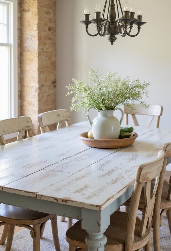 distressed finishes add character