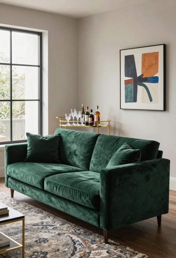 elegant bar cart setup