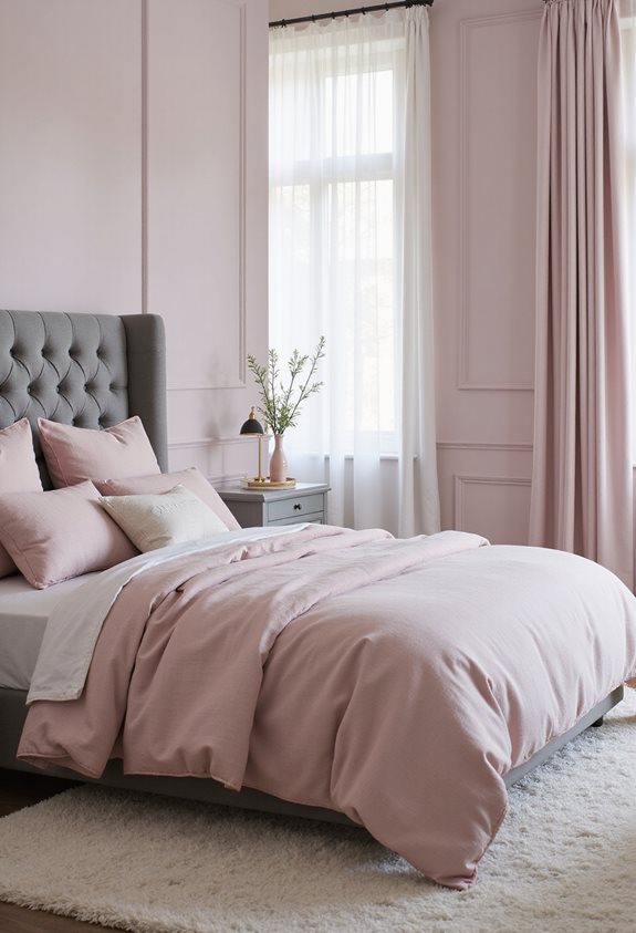 elegant pink grey combination