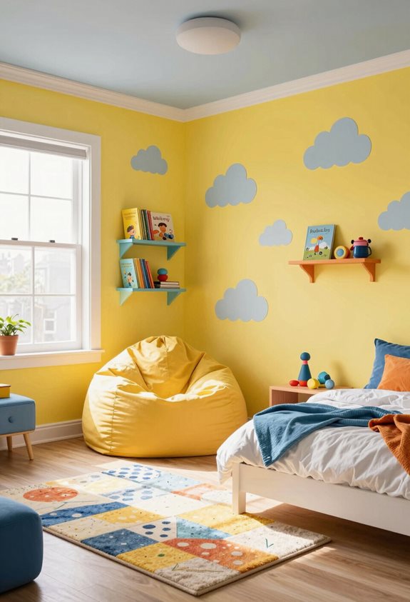 energizing bright accent walls