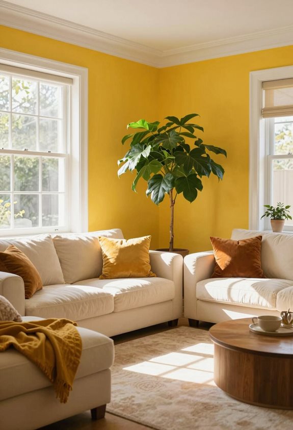 energizing vibrant yellow decor